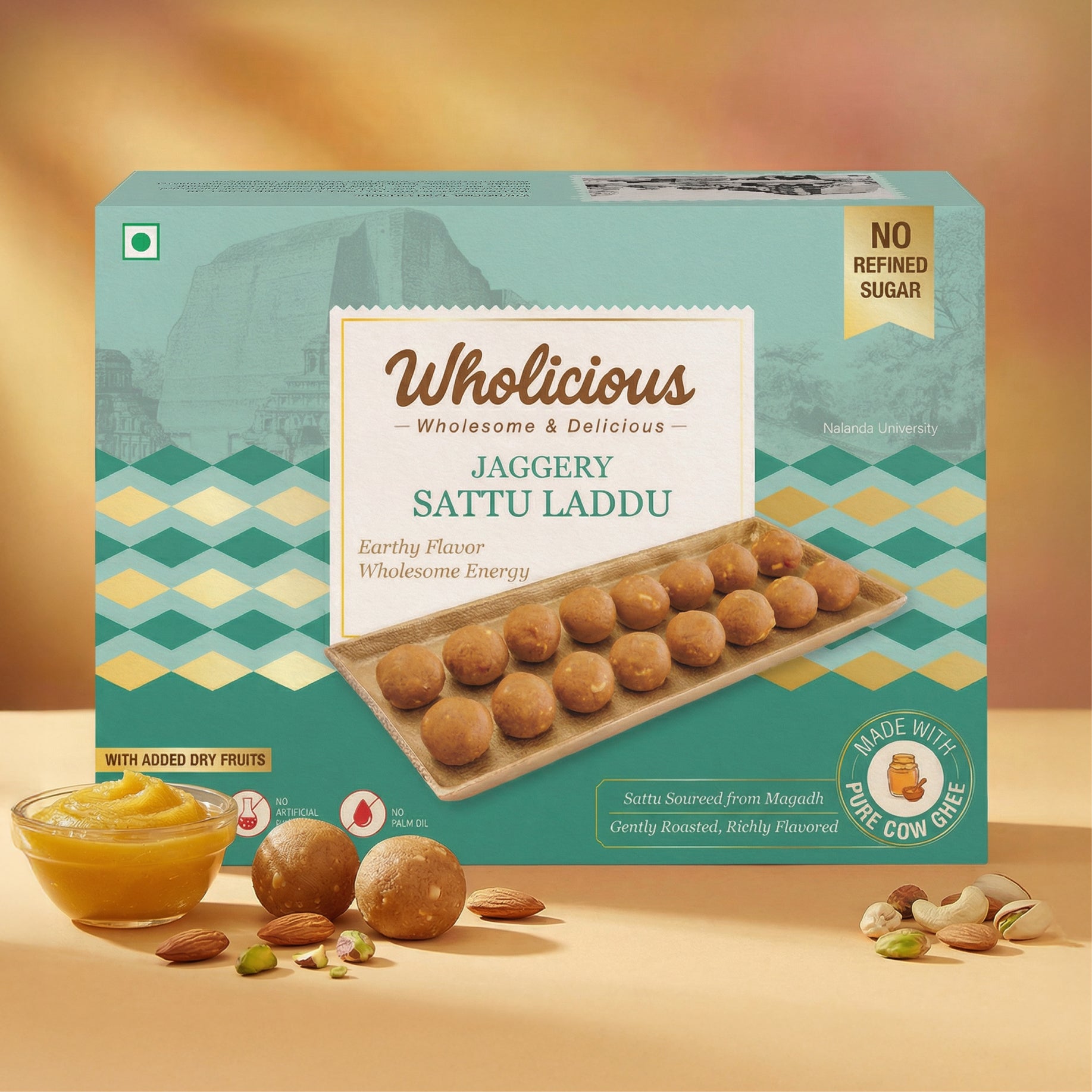 Jaggery Sattu Dry Fruit Laddu