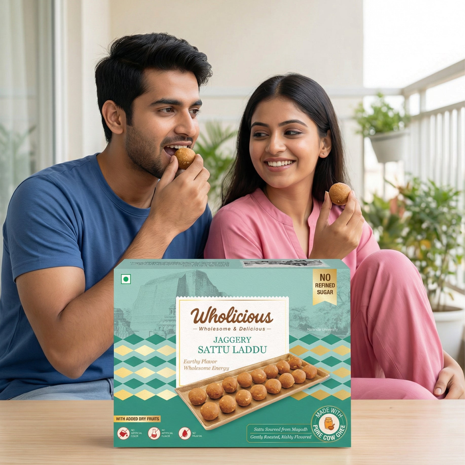 Jaggery Sattu Dry Fruit Laddu