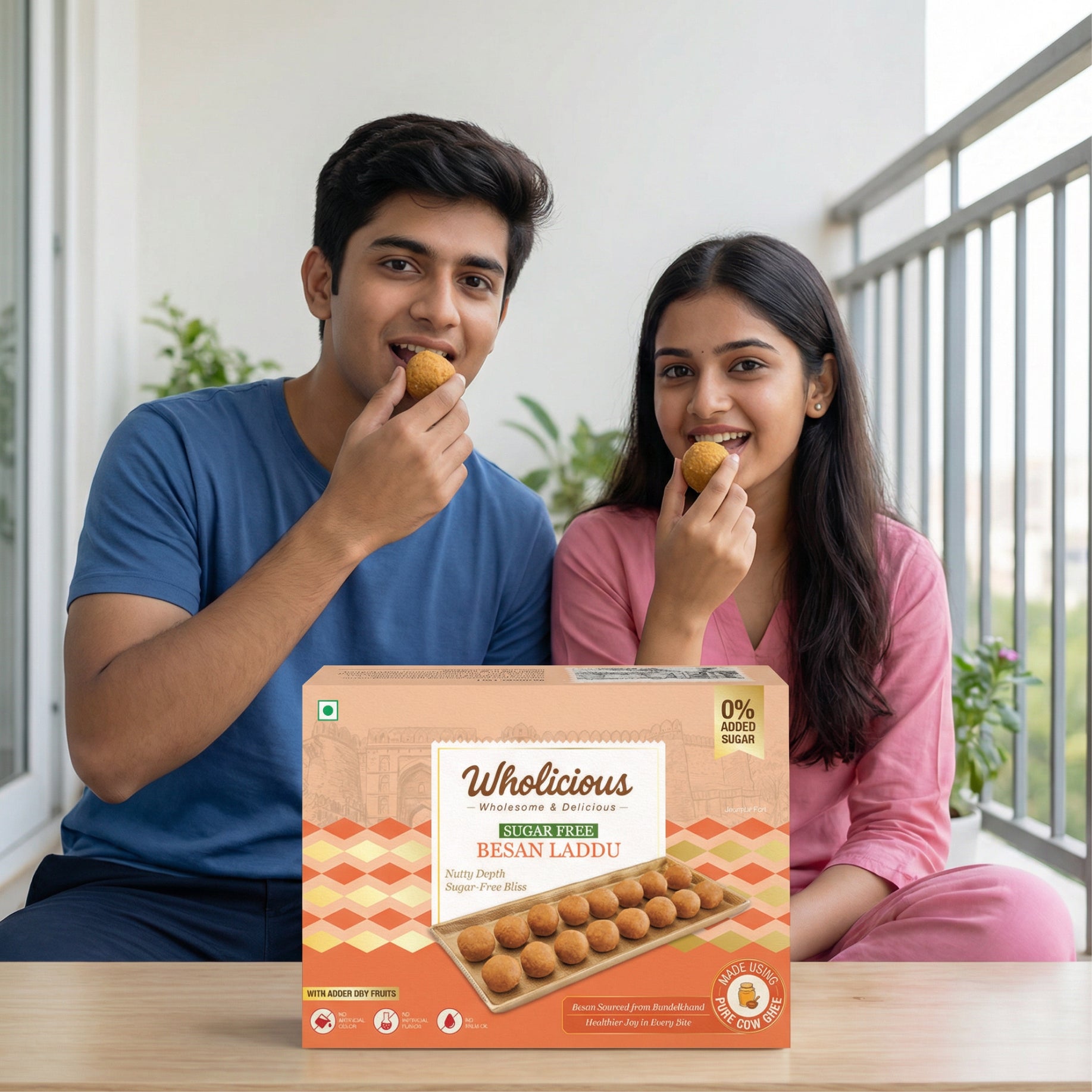 Sugar Free Dry Fruit Besan Laddu